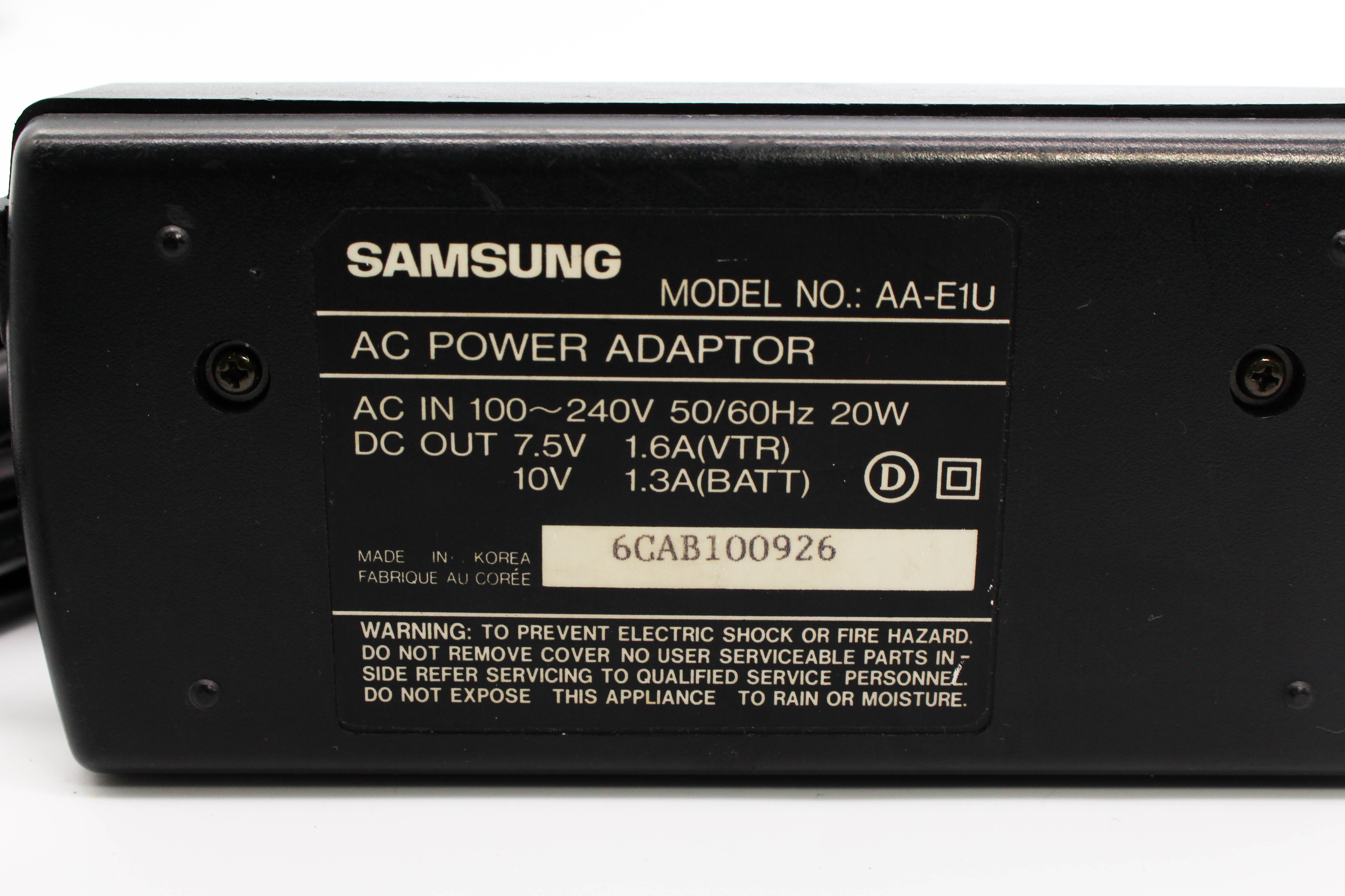 Samsung AA-E1U AC Power Adapter Battery Mains Charger for Handycam Camcorder - Tested Excellent