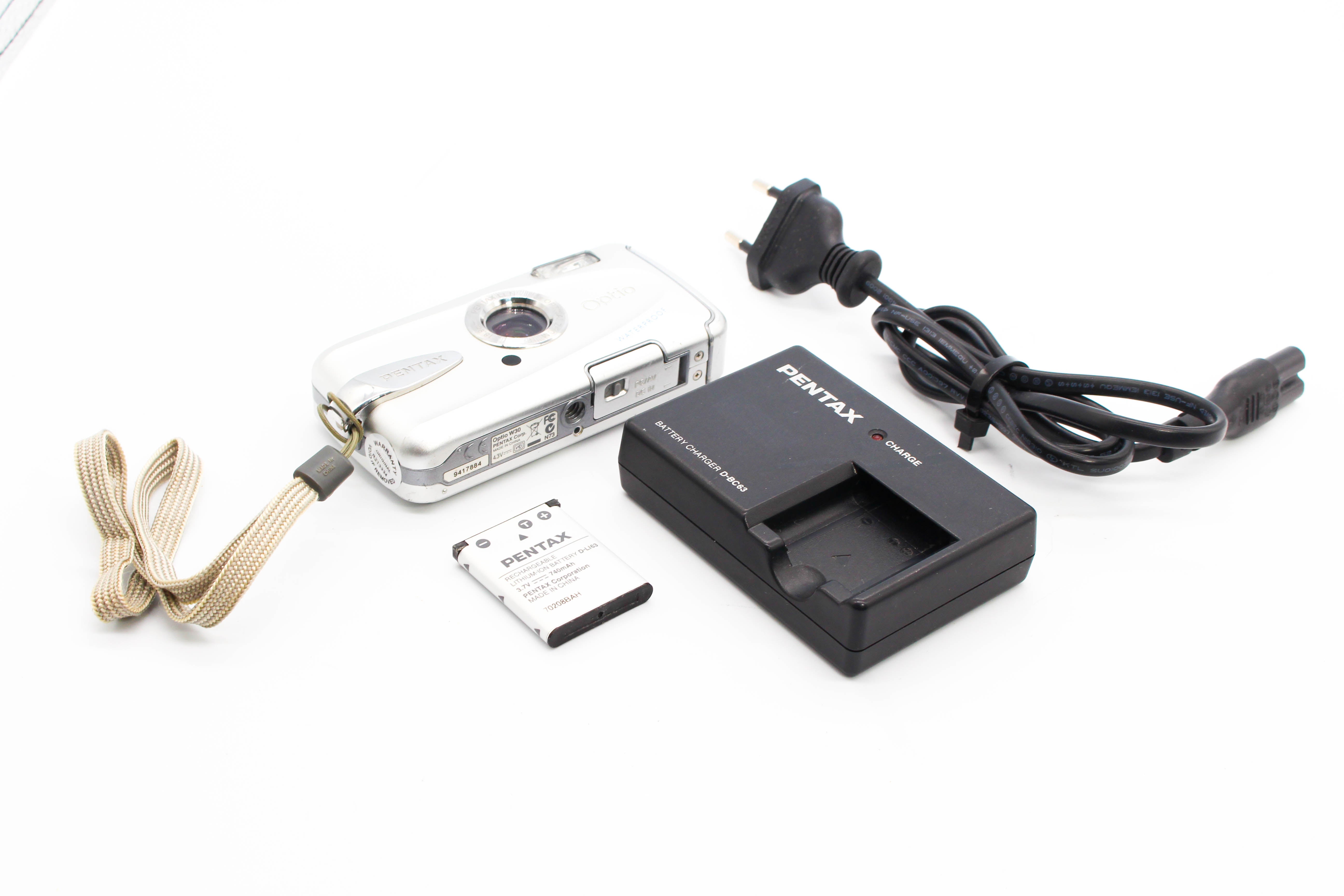 Pentax Optio W30 SD Card Compact Digital Photo Video Camera Digicam (Read) - Tested Bundle