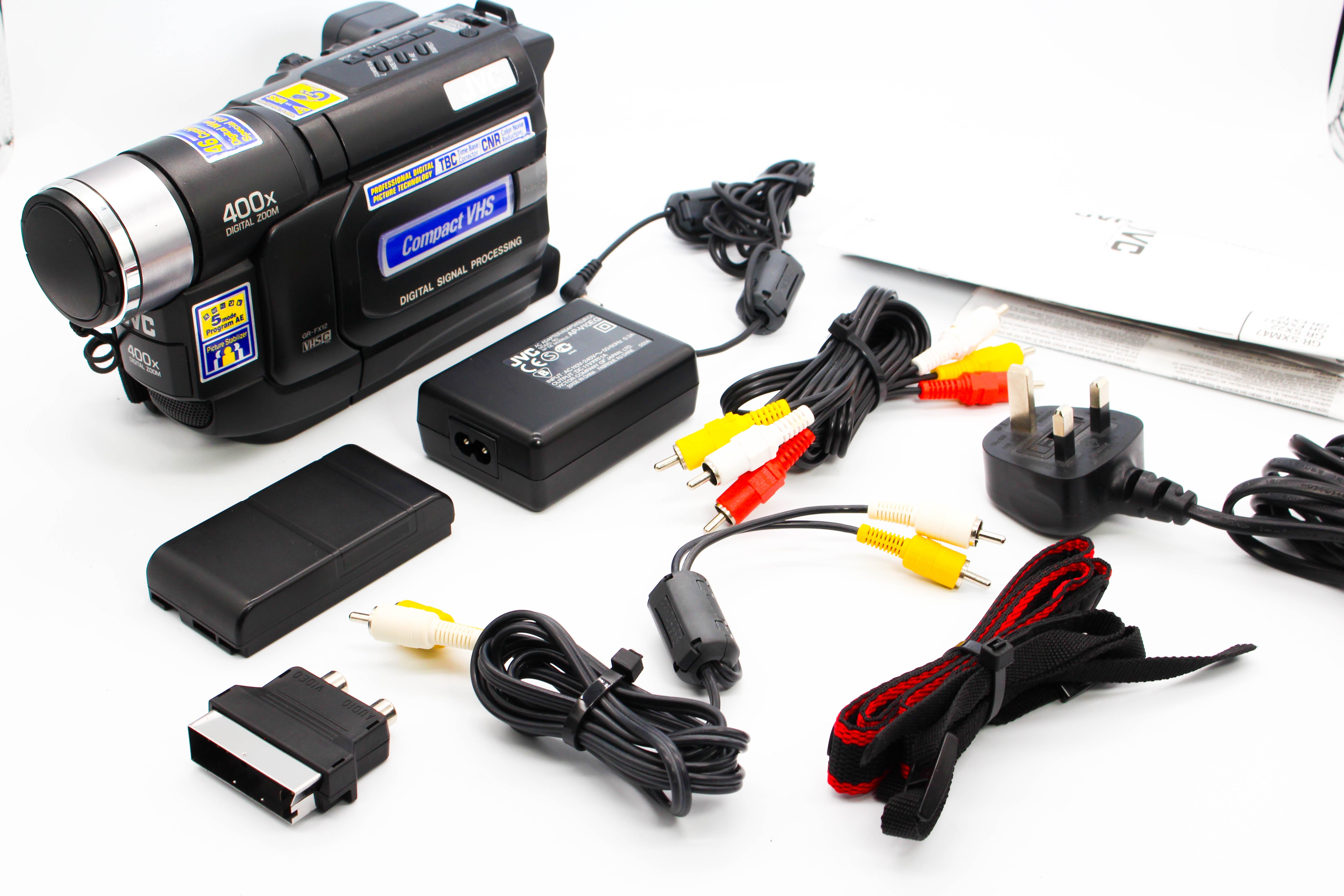 JVC GR-FX12 VHS-C VHS Handycam Camcorder Camera - Tested Bundle Excellent