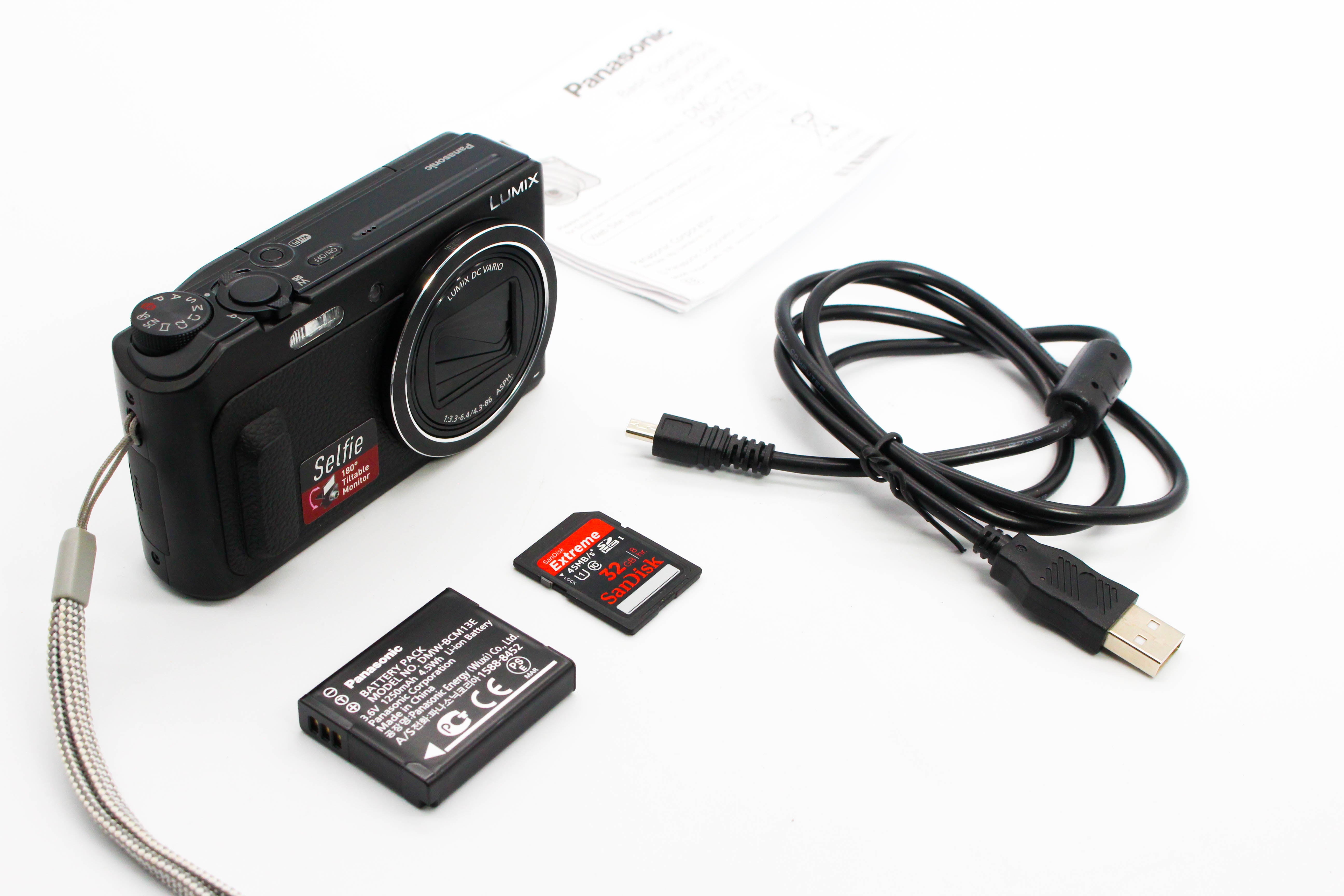 Panasonic Lumix DMC-TZ57 Compact Digital Photo Digital Camera Digicam - Tested Bundle Excellent