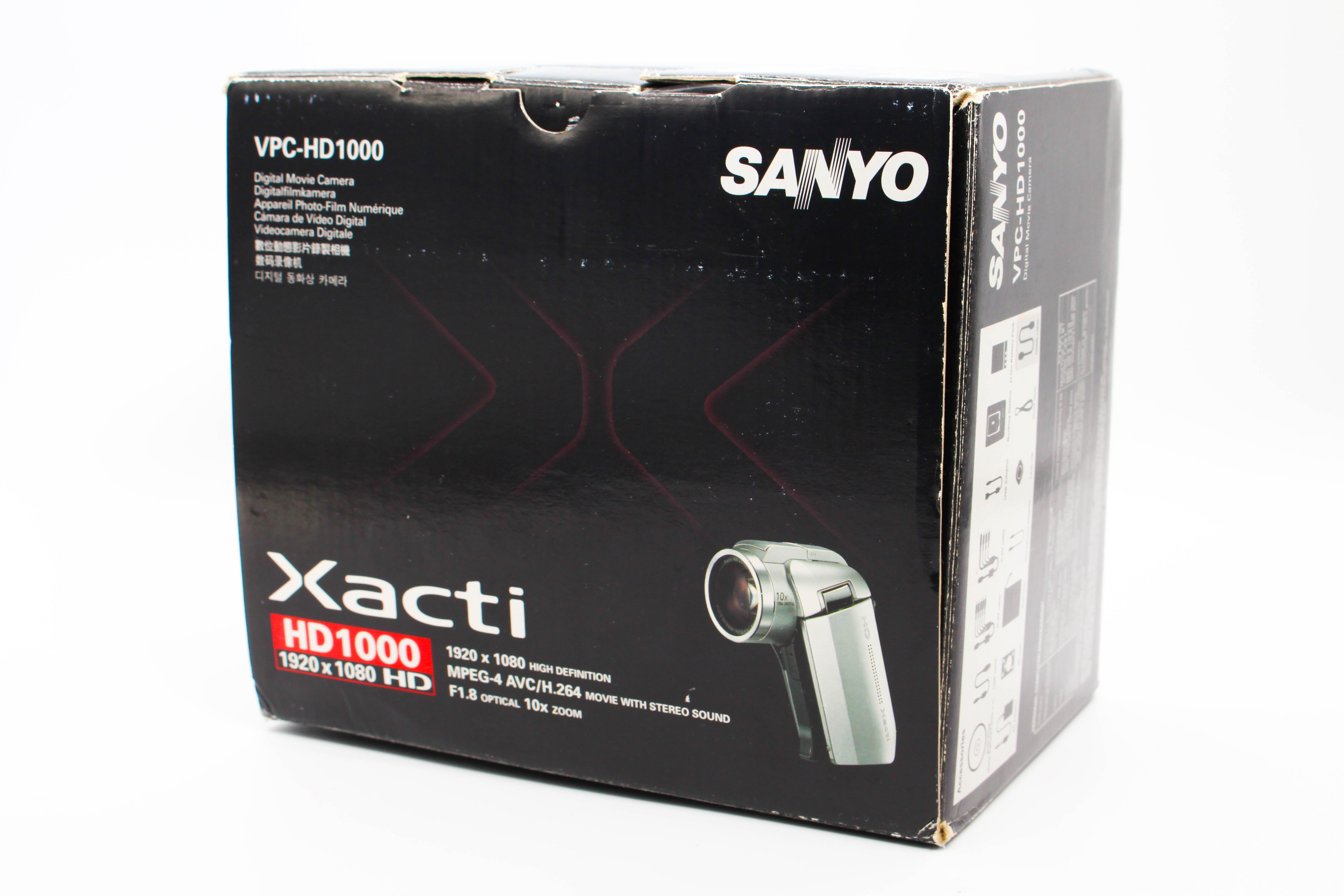 Sanyo Xacti VPC-HD1000 HD SD Card Video Handycam Camcorder Camera - Tested Bundle Excellent
