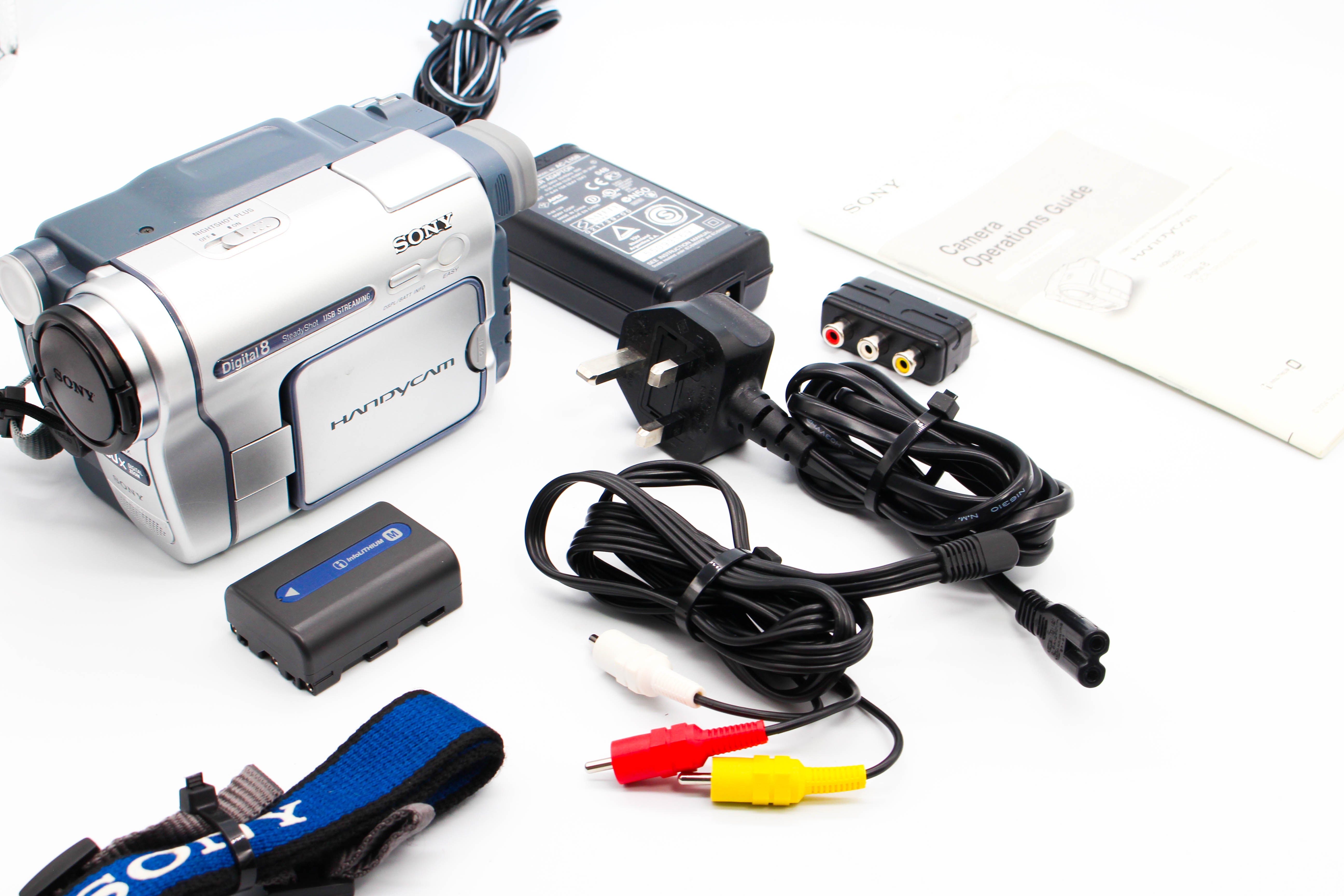Sony DCR-TRV255E Digital8 8mm Handycam Camcorder Digital Video Camera - Tested Bundle Excellent