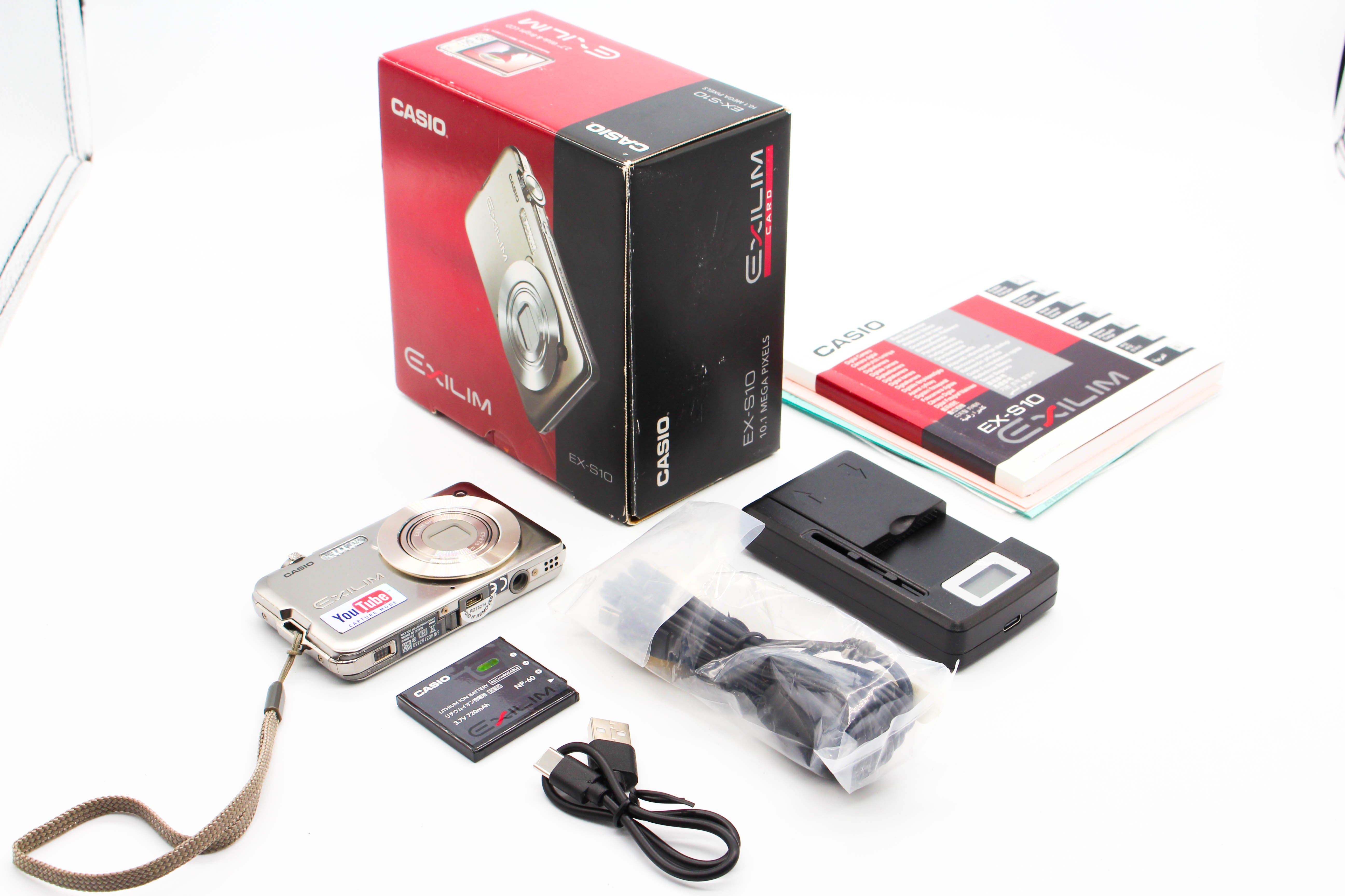 Casio EXILM EX-S10 Digital Retro Photo Digital Camera Digicam - Tested Bundle Excellent