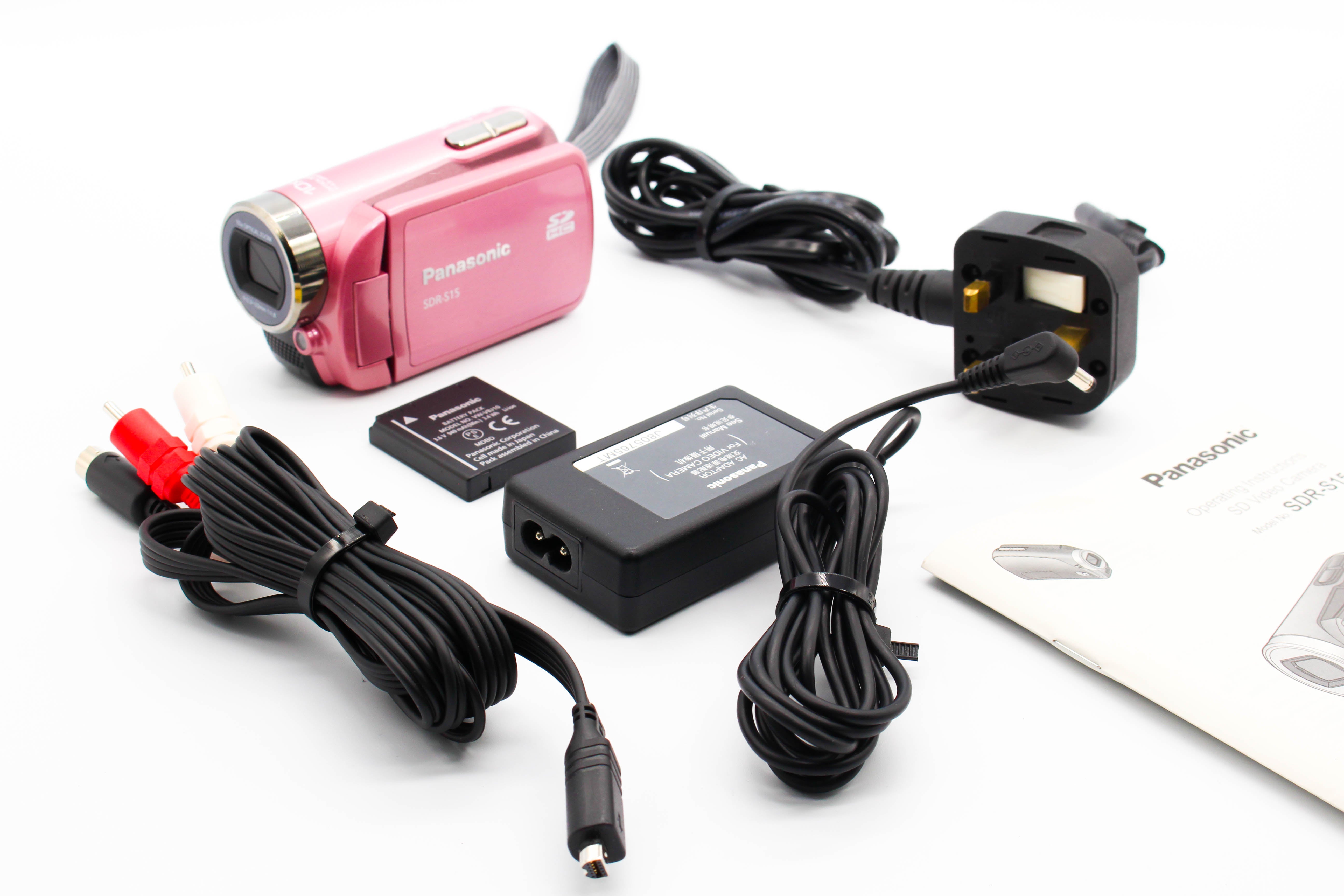 Panasonic SDR-S15 SD Card Digital Video Camcorder Camera - Tested Bundle Excellent