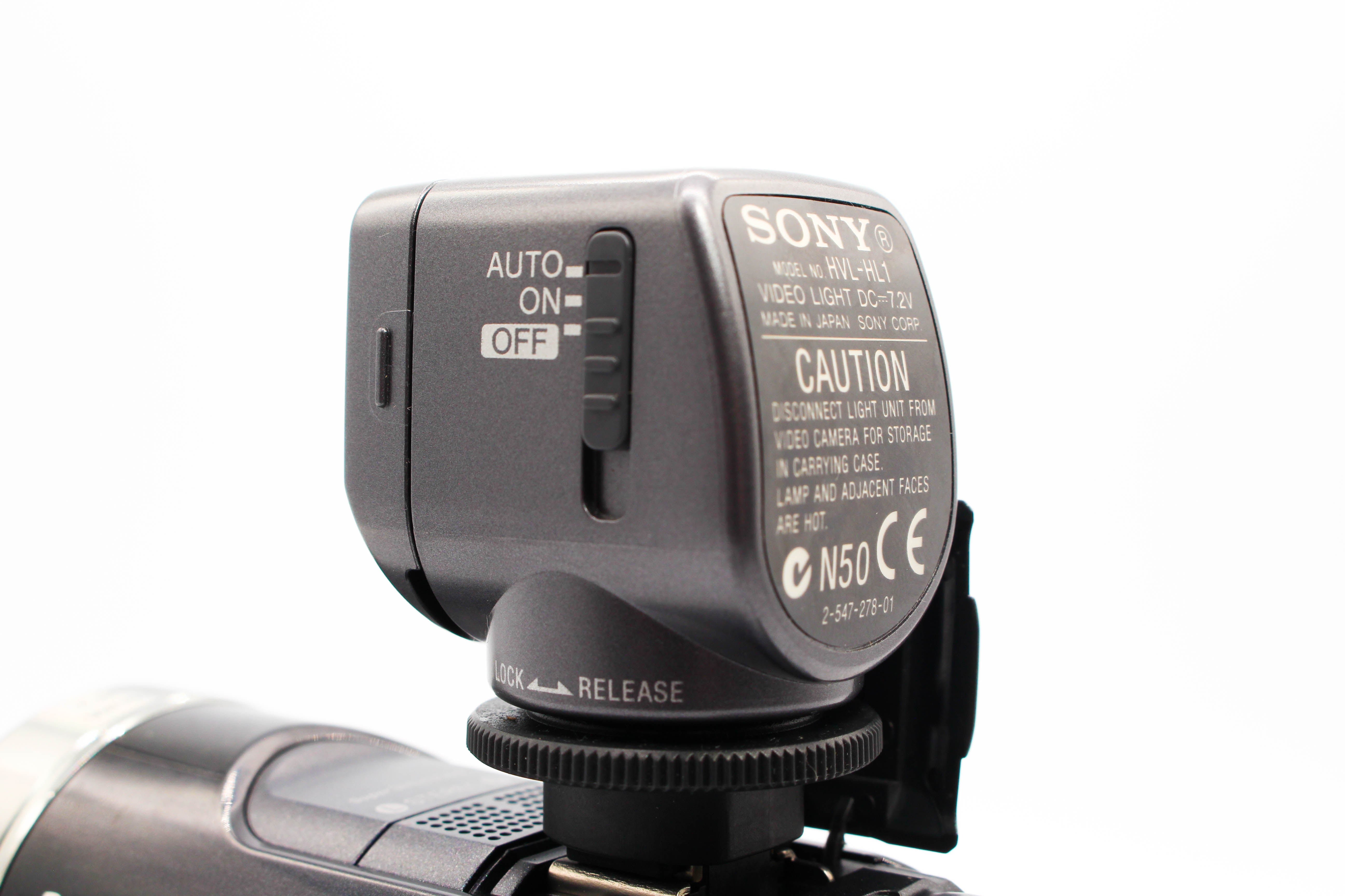 Sony HVL-HL1 Cold Shoe Light For Handycam Camcorder Camera - Tested Bundle Excellent