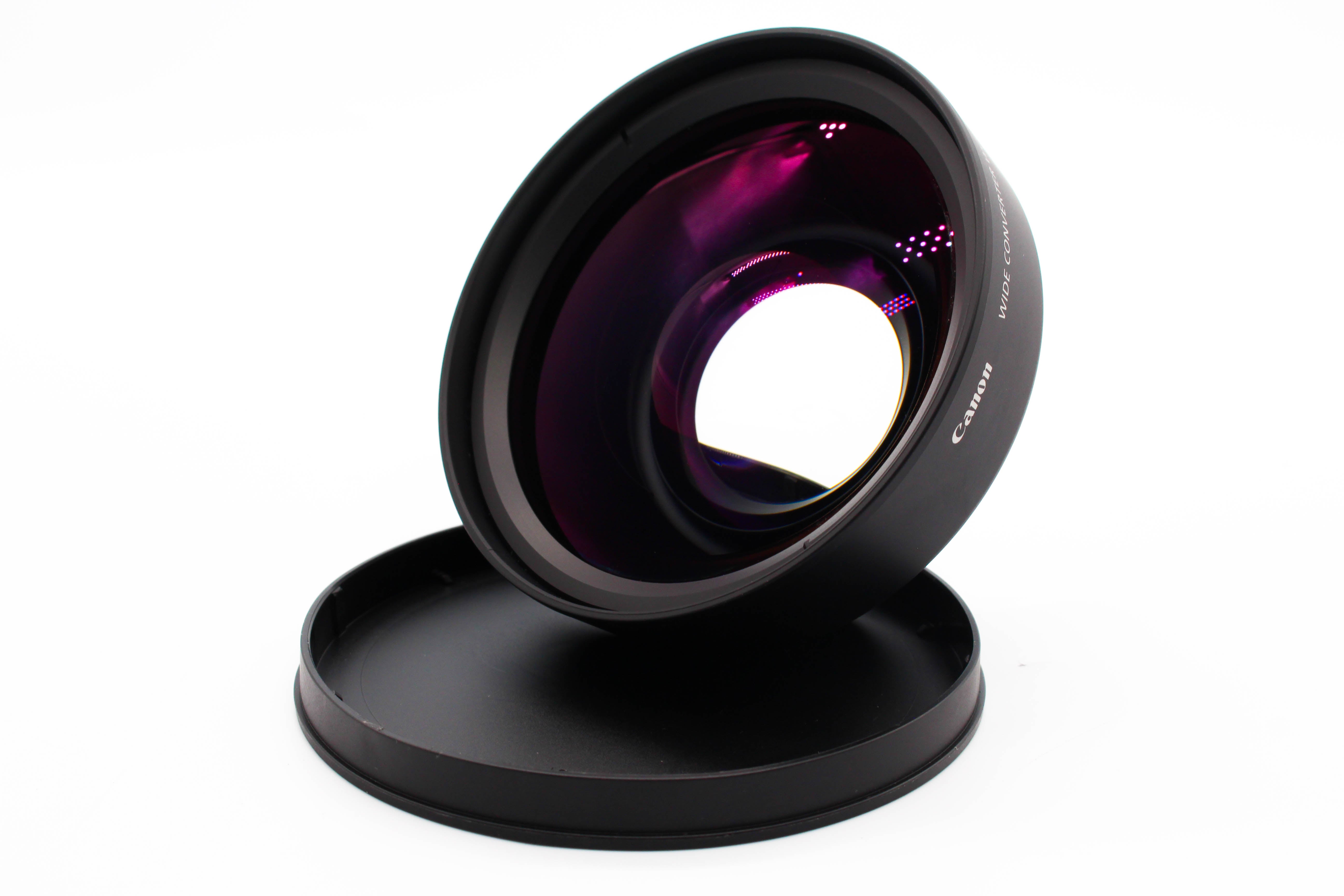 Canon WC-DC58B 0.75X 58mm Wide Converter Lens With LA-DC58H Adapter For Camcorders Camera - Tested Excellent