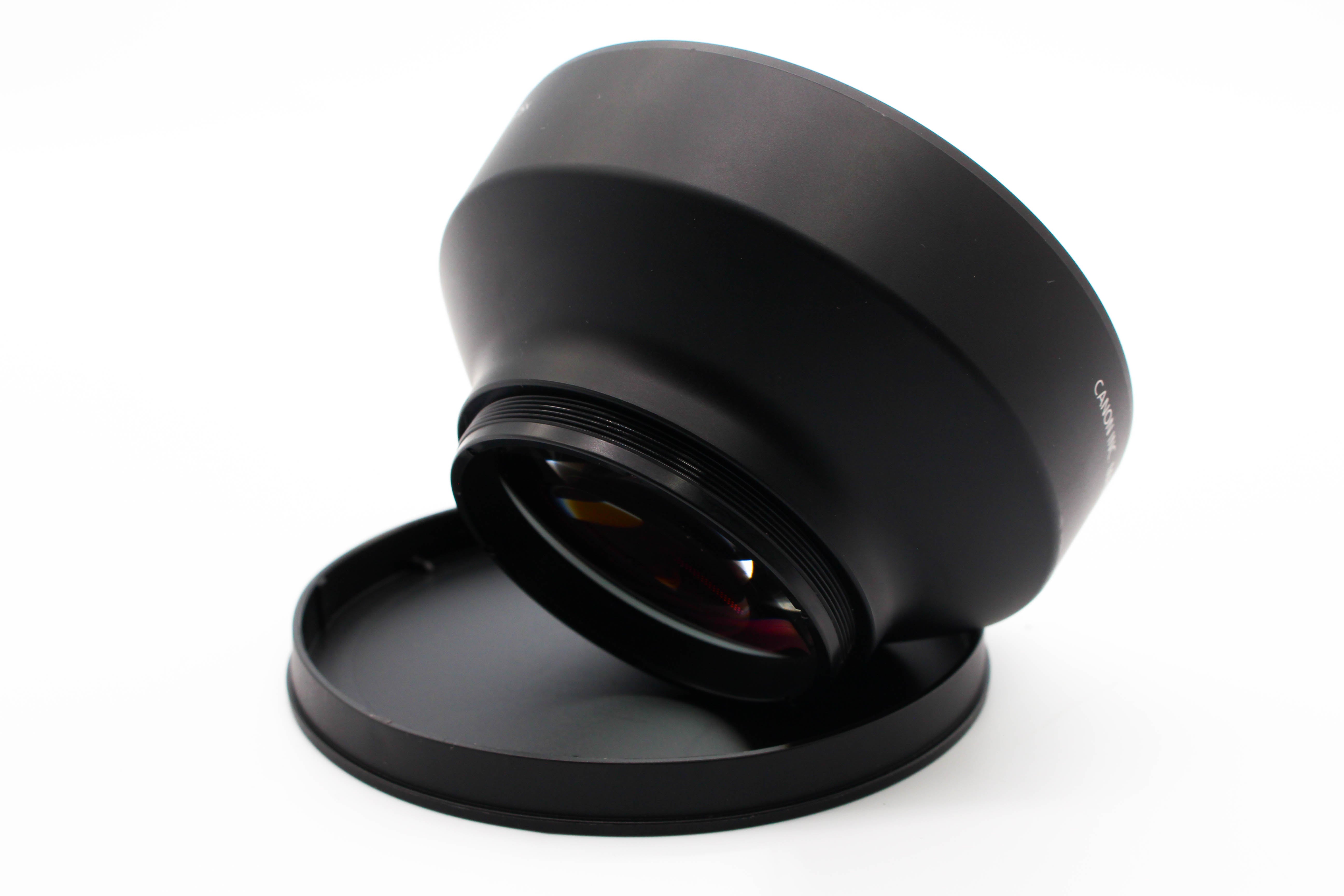 Canon WC-DC58B 0.75X 58mm Wide Converter Lens With LA-DC58H Adapter For Camcorders Camera - Tested Excellent