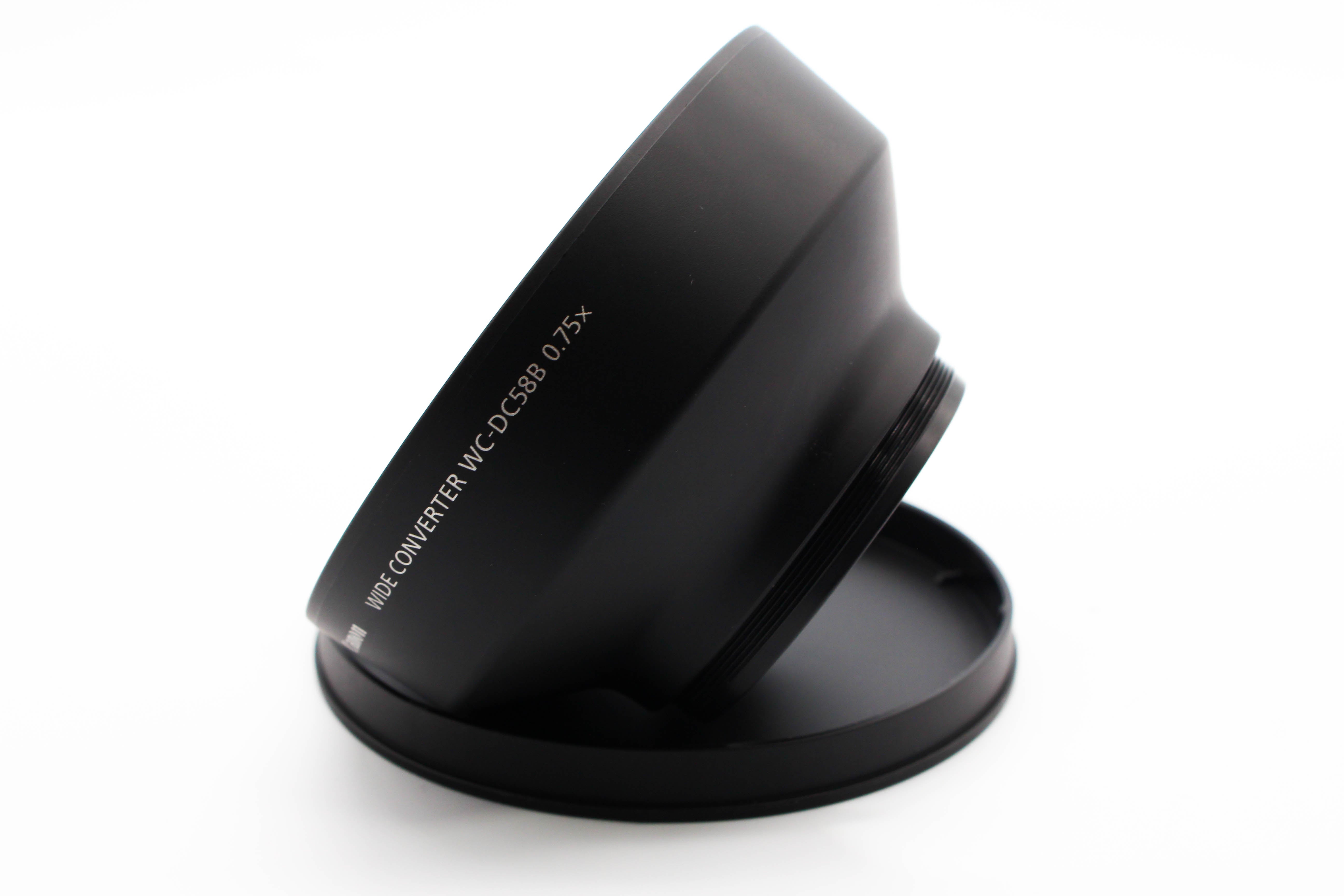 Canon WC-DC58B 0.75X 58mm Wide Converter Lens With LA-DC58H Adapter For Camcorders Camera - Tested Excellent