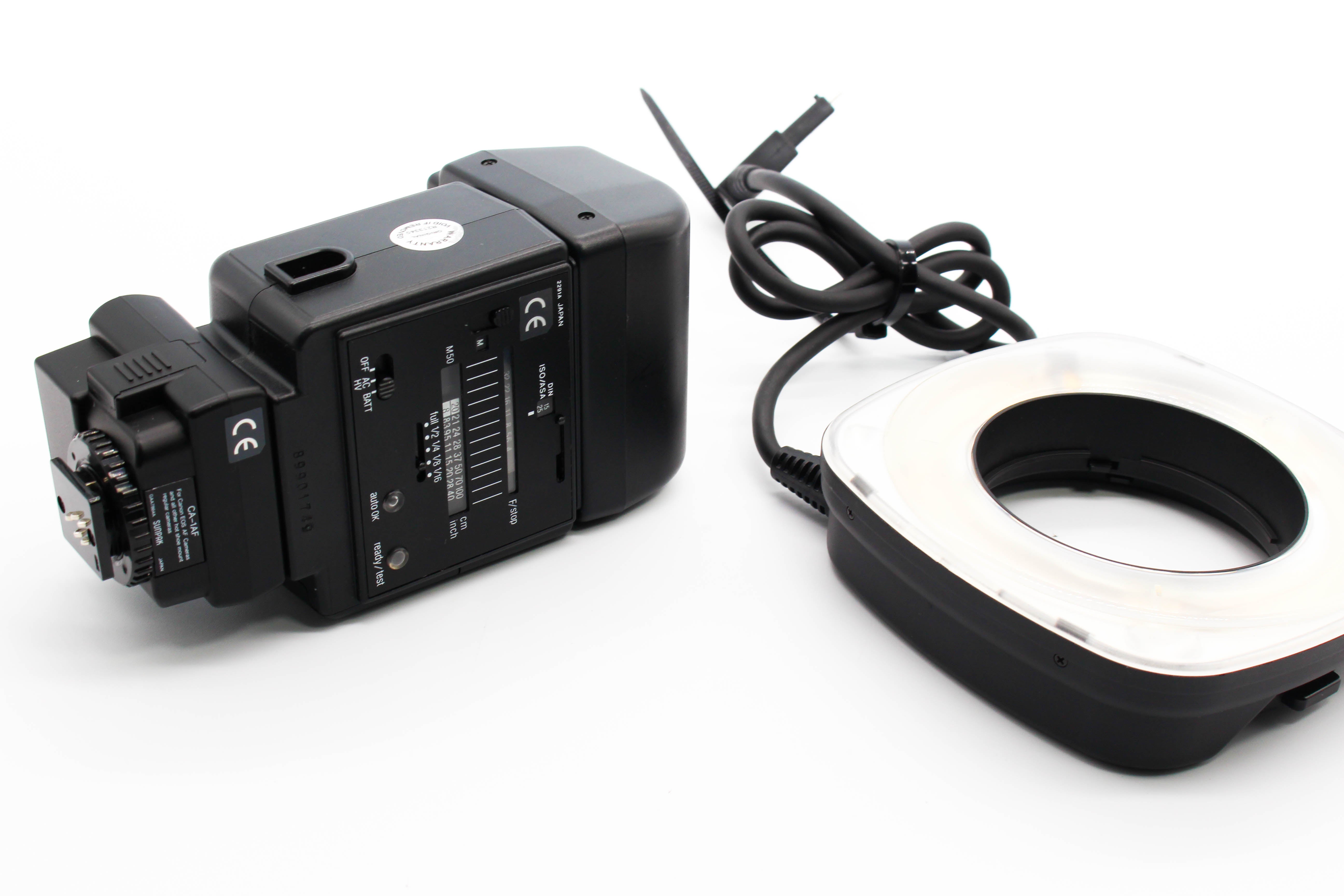 Sunpak Auto DX 12R Electronic Flash and Ring Kit For Vintage Film Photo Cameras - Tested Excellent
