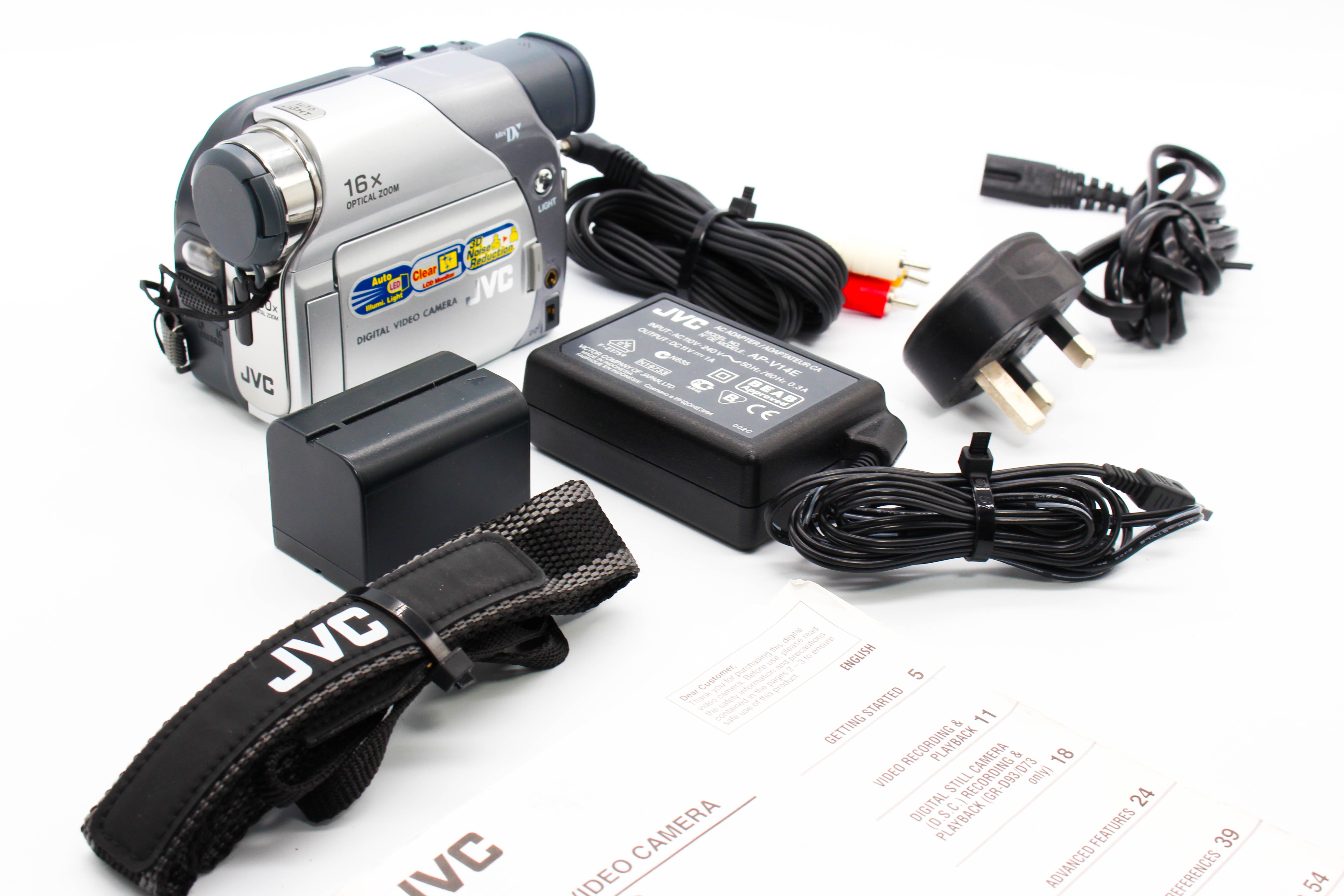 JVC GR-D23EK MiniDV Digital Video Handycam Camcorder Camera - Tested Bundle Excellent