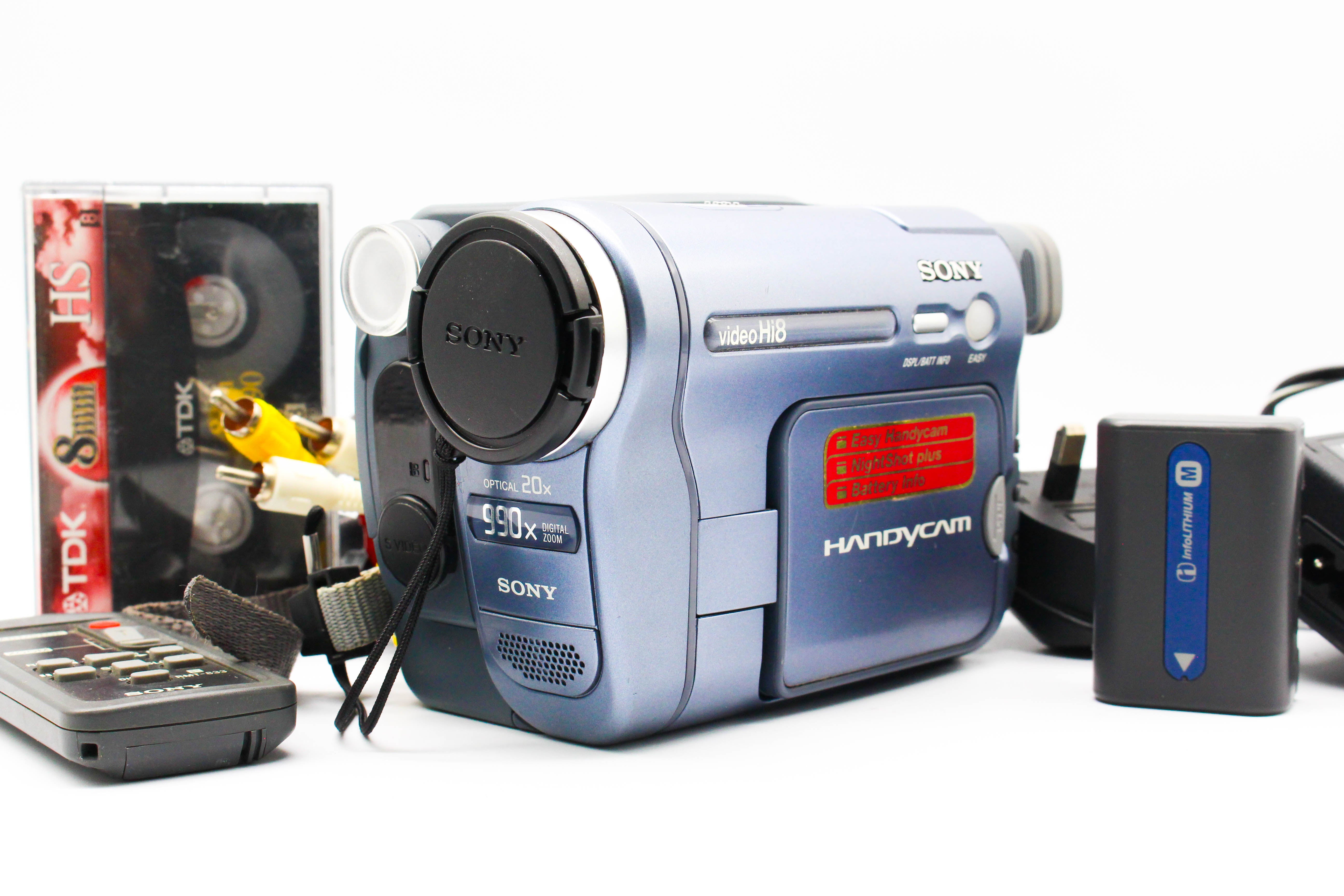 Sony CCD-TRV228E Hi8 Analog Camcorder Handycam Video Camera - Tested Bundle