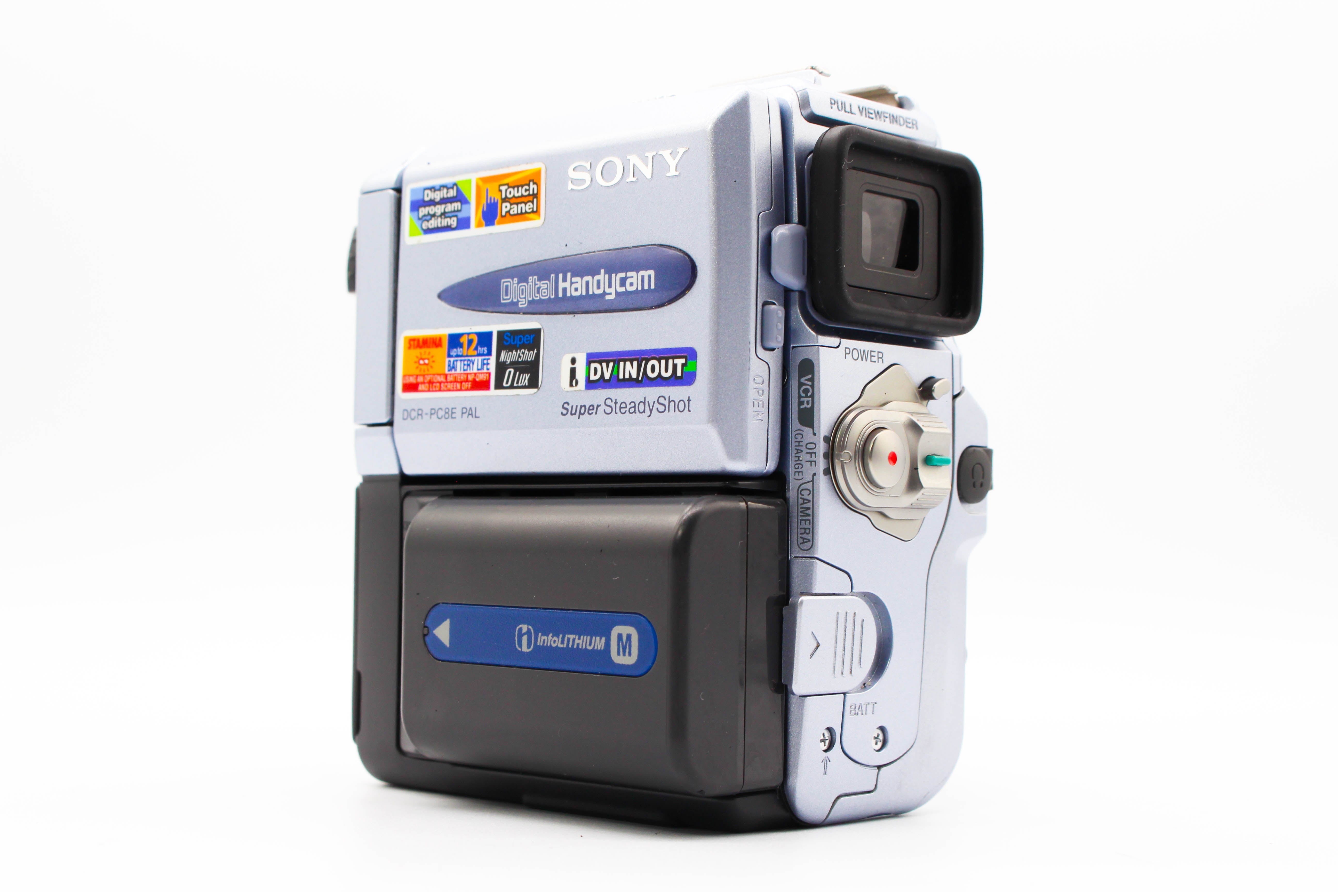 Sony DCR-PC8E MiniDV Tape Digital Video Camera Camcorder - Tested Bundle Good