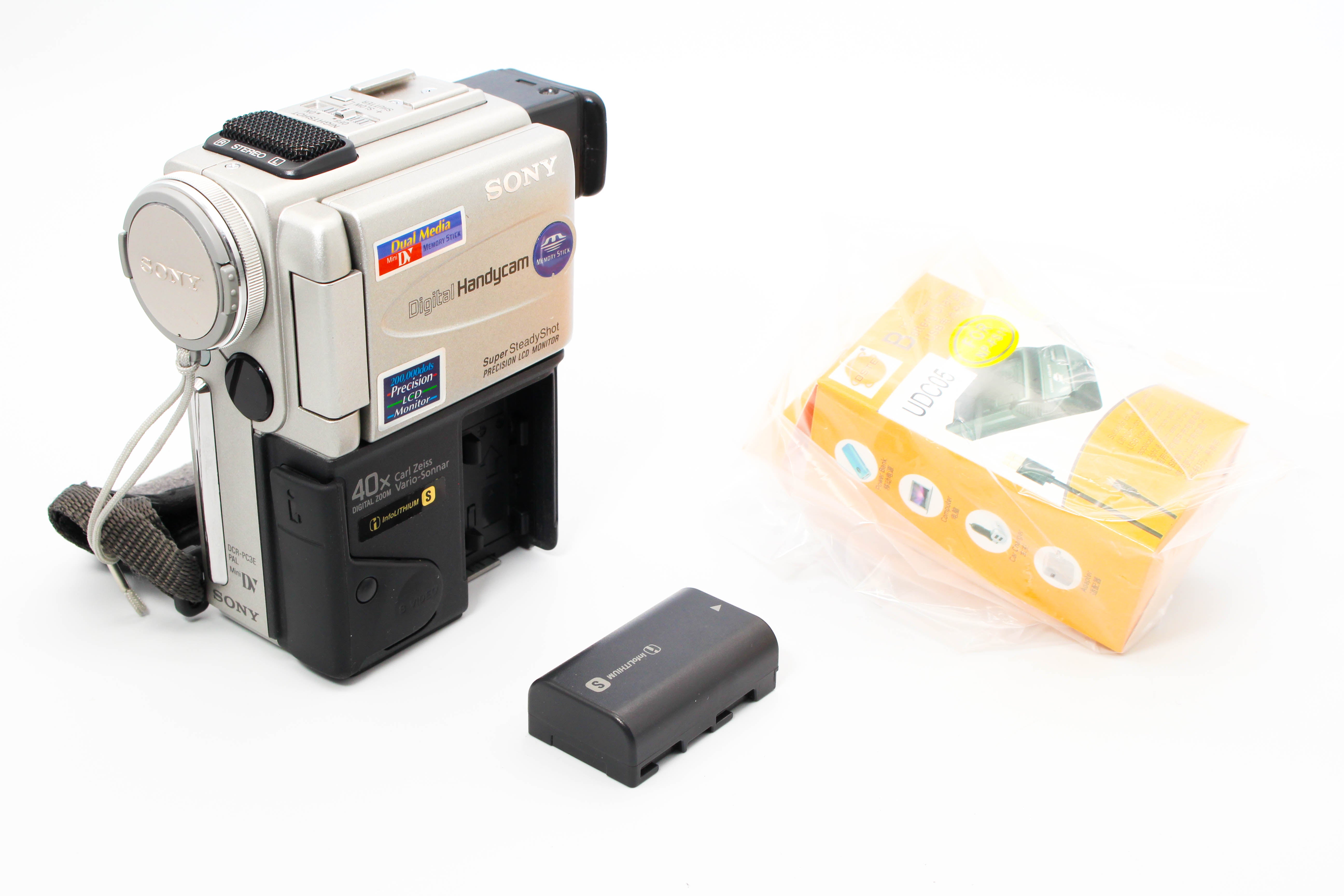 Sony DCR-PC3E MiniDV Handycam Digital Video Tape Camera Camcorder - Tested Bundle Excellent