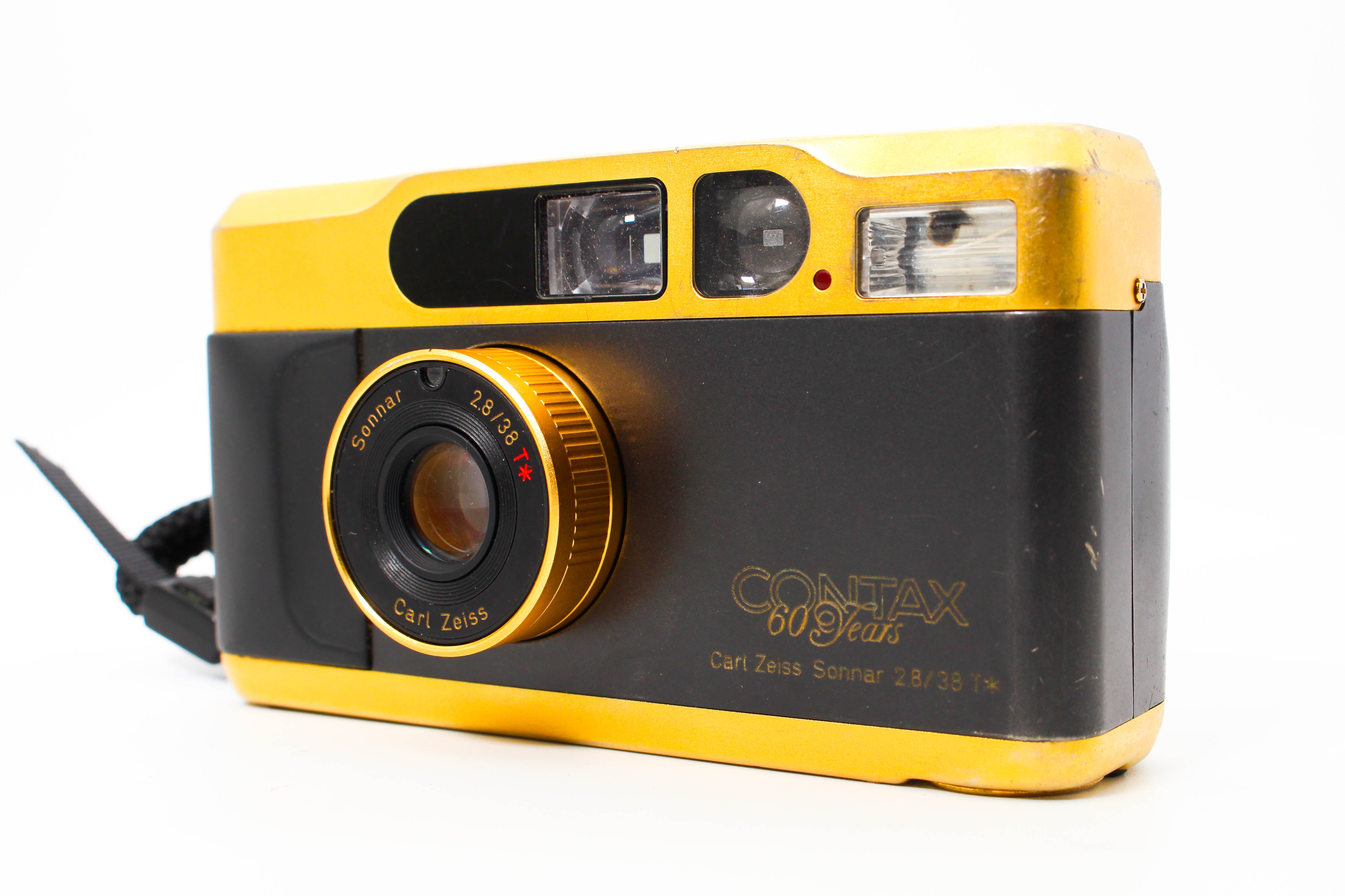 Contax T2 35mm Film Photo Camera Gold 60 Year Anniversary Edition - Film Tested Good