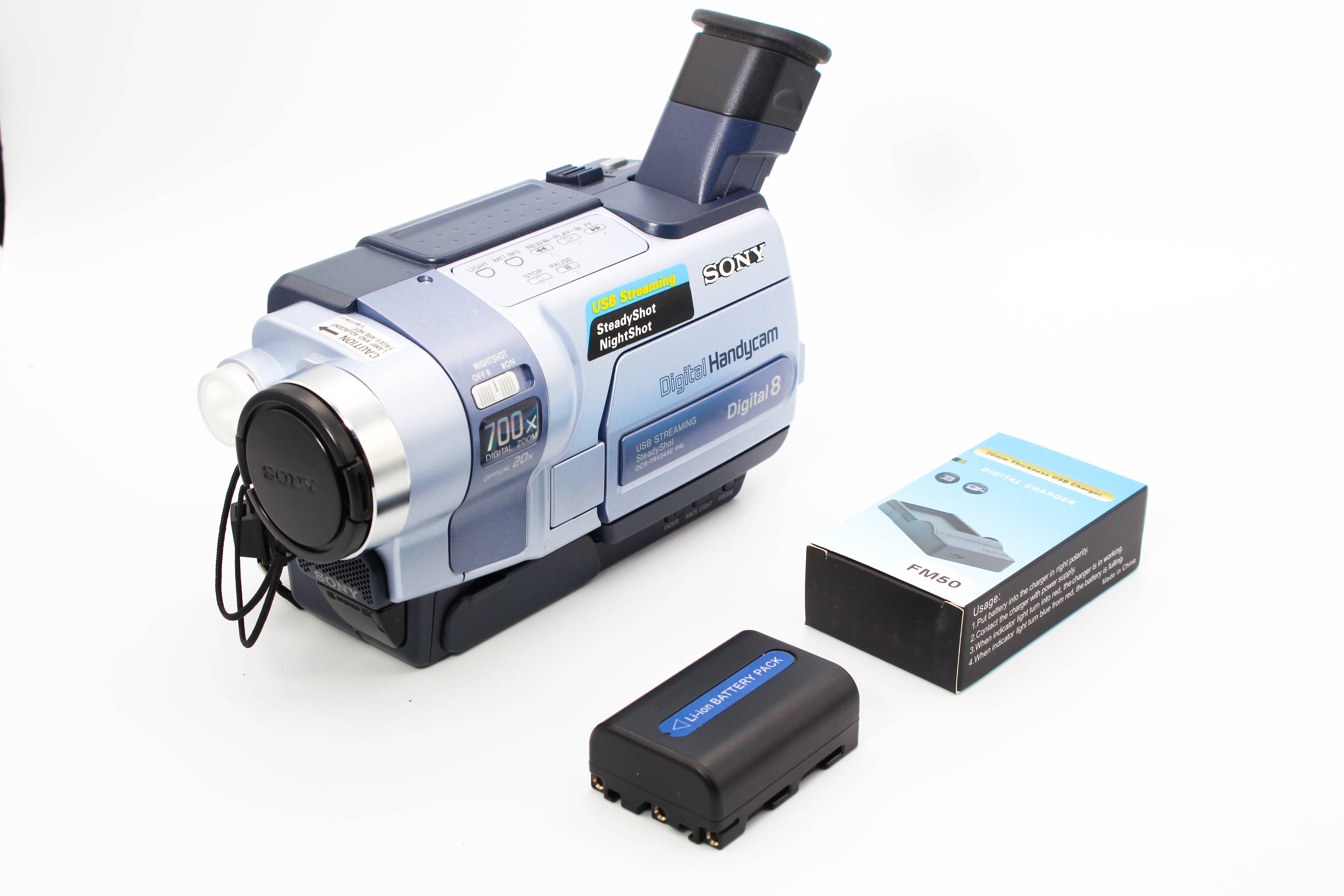 Sony DCR-TRV245E Handycam Digital8 Hi8 Camcorder Digital Video Camera - Tested Bundle Excellent